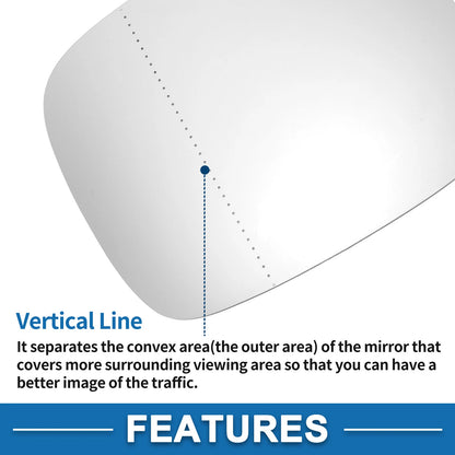 Heated Left Mirror Glass for Volvo XC70 XC90 (2007-2014)