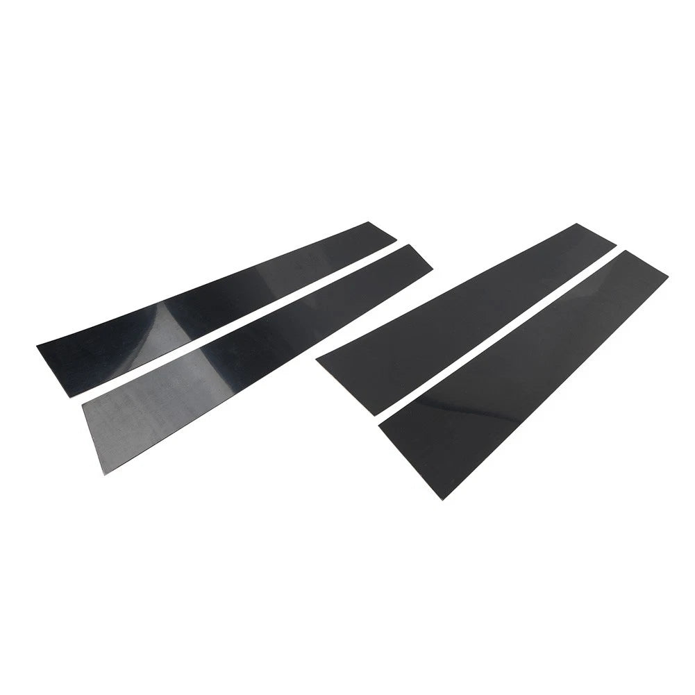 Pillar Post Set Door Window Trim Covers Gloss Black for Dodge Ram 1500 (19-24)