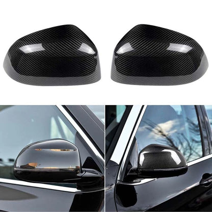 Real Carbon Fiber Replace Side Mirror Caps Cover For BMW X5 X6 2014-2019