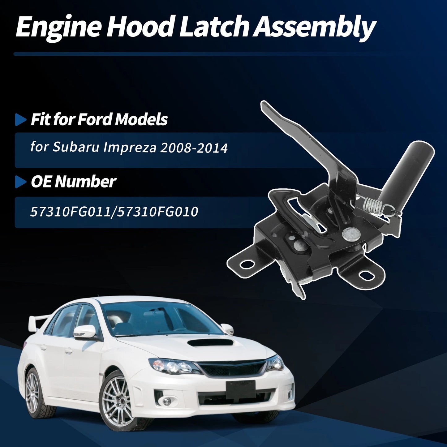 Hood Latch Assembly for Subaru Impreza (2008-2014)
