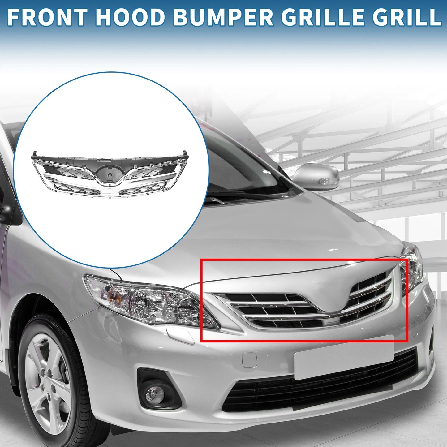 Hood Bumper Grille for Toyota Corolla (2010)