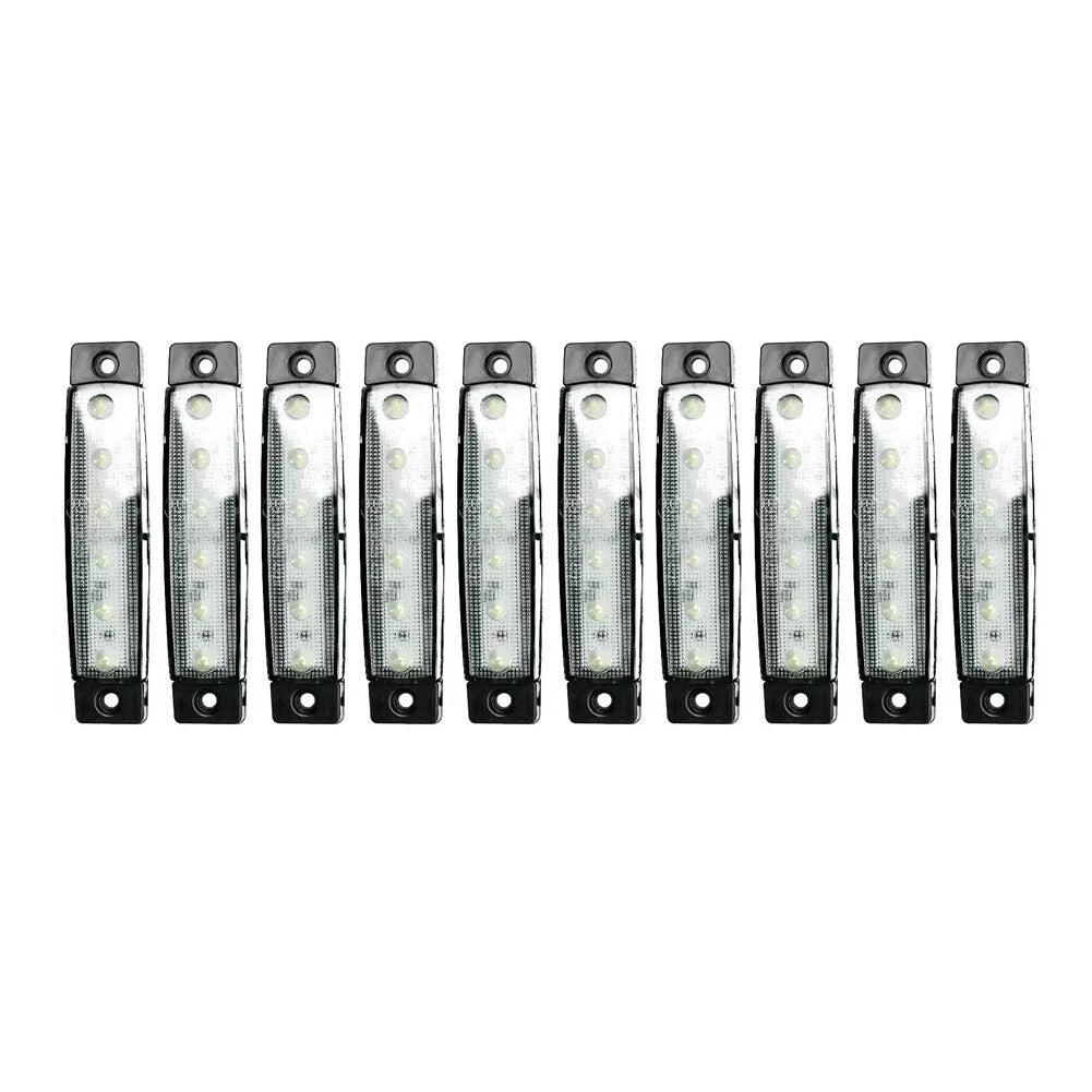 10 x Universal 6 LED Side Marker Indicator Lights for Car