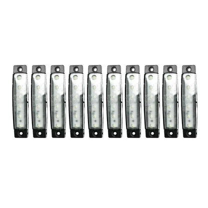 10 x Universal 6 LED Side Marker Indicator Lights for Car