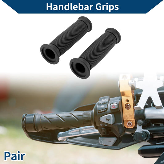 7/8" 22mm Hand Grips for Motorcycle Rubber Black 1 x Pair