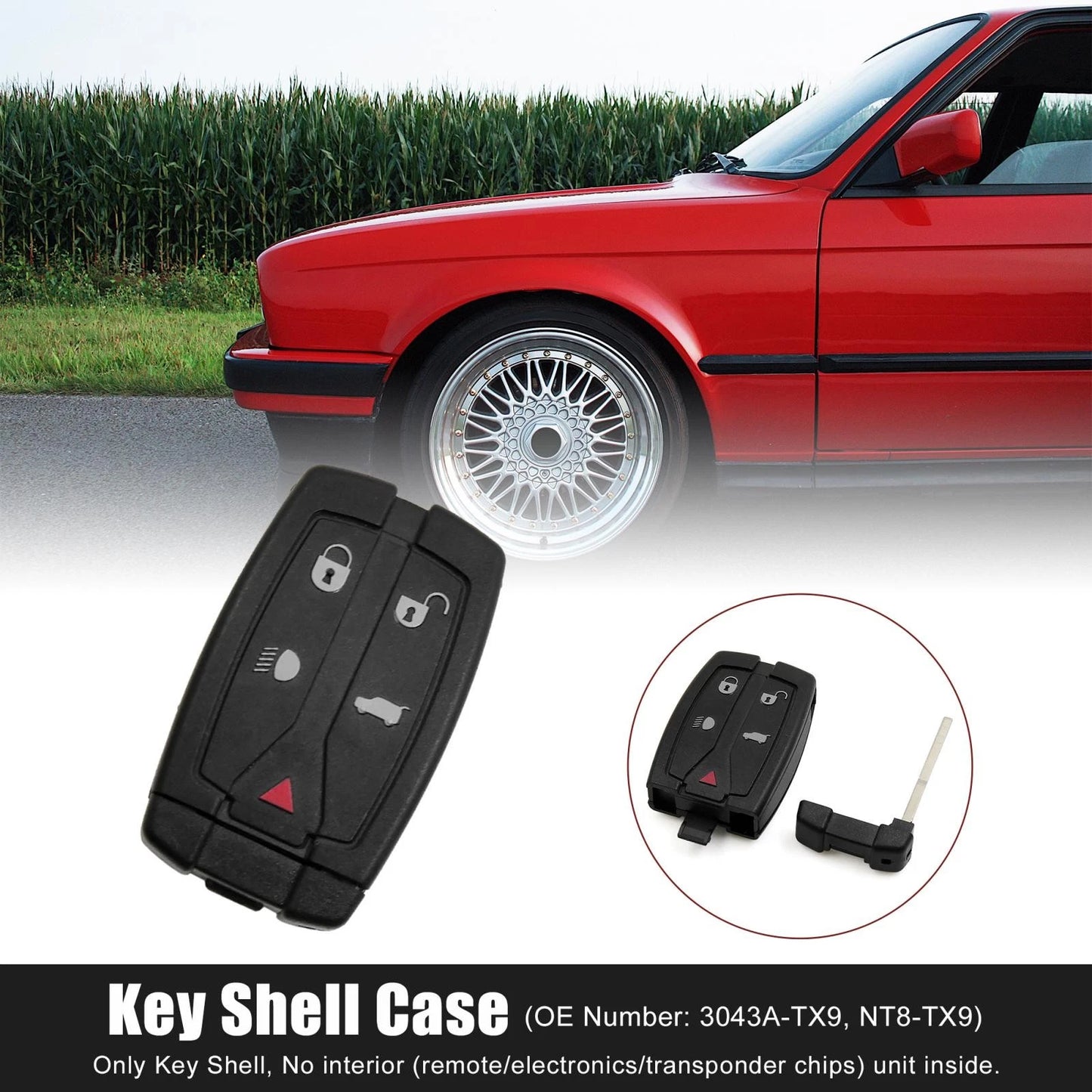 Key Shell Case 3043A-TX9 for Land Rover Freelander Discovery 2 (2000-2006)