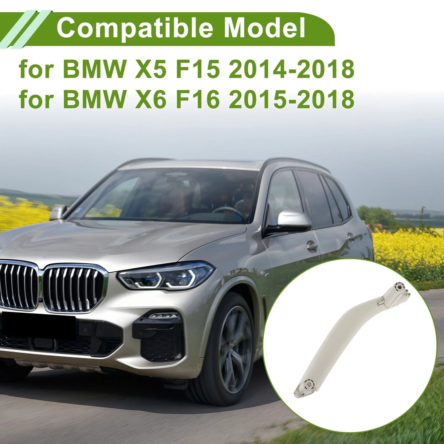 Door Handle Pull Trim Cover for BMW X5 F15 (2014-2018) Gray White