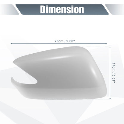 Right Side Car Mirror Cover Cap Replacement White for Honda Fit (2009-2013)