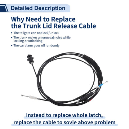 Trunk Lid Release Cable for Honda Accord (2006-2007)