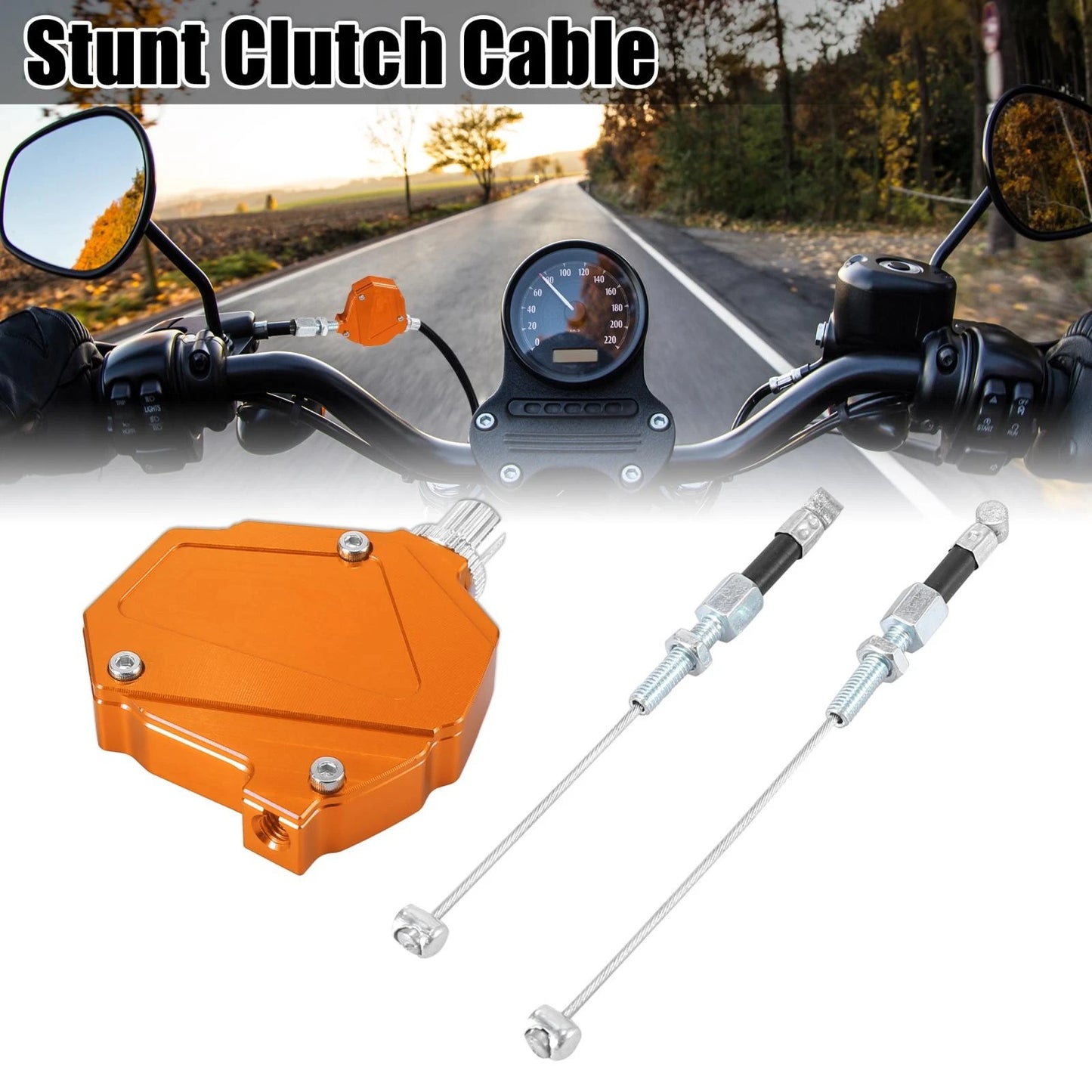 Orange Stunt Clutch Easy Pull Cable Line Clutch Economizer System for Motorcycles