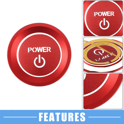 Ignition Button Sticker for Honda Accord 2018-2022 Aluminum Red