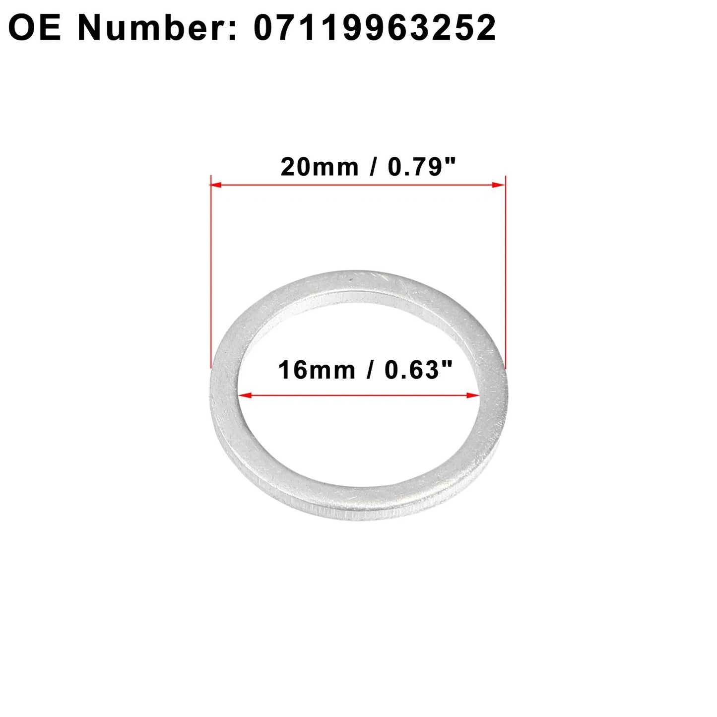 15pcs M16 Oil Drain Screw Gasket for BMW M3 (1999)