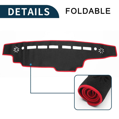 Dashboard Cover Mat for Suzuki Every DA17V (2015-2024) Black Red 1 Set