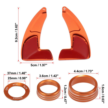 Steering Wheel Shift Paddle Extension Trim Set for Dodge Charger Orange