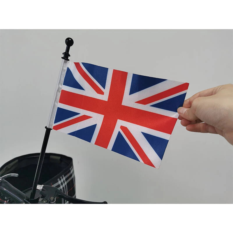 Black Motorcycle Pole Mount for Harley, Honda, BMW - Universal Flag Holder