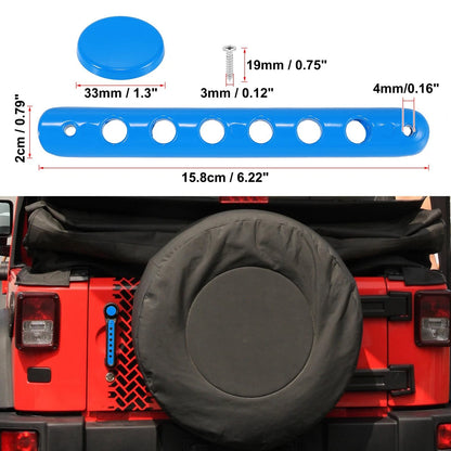 3 x Door Handle Trim & Button Covers for Jeep Wrangler 2007-2018 Blue