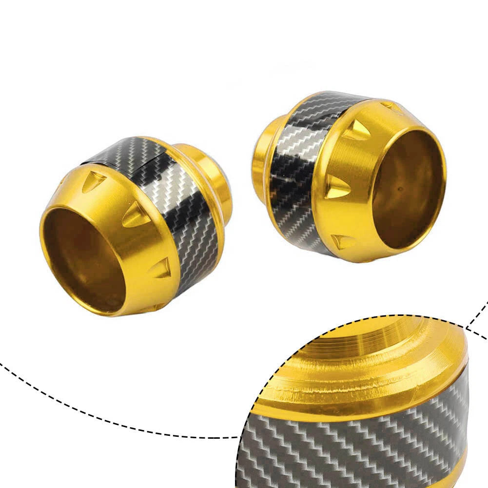 2 x Gold Motorcycle Front Fork Frame Sliders for Make & Model