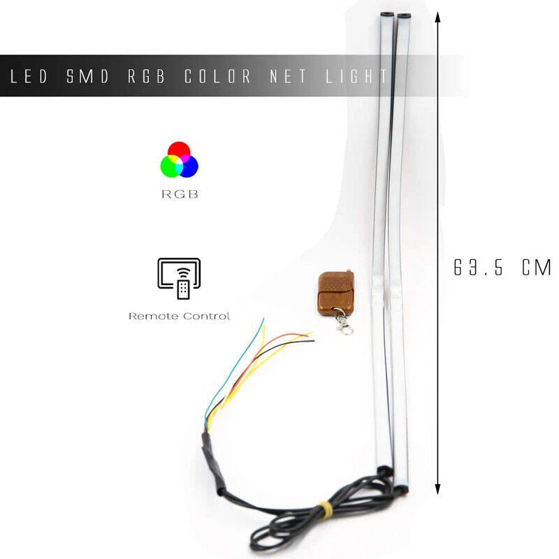 24" 2 x 7 Color RGB LED Knight Rider Strip Lights for BMW
