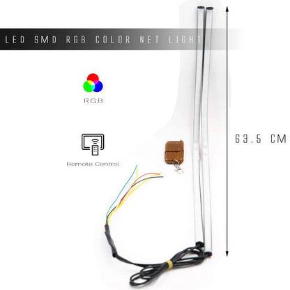 24" 2 x 7 Color RGB LED Knight Rider Strip Lights for BMW