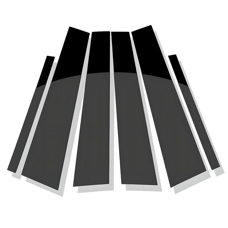 6 x Black Window Pillar Post Molding Trim for Honda Accord (2013-2017)