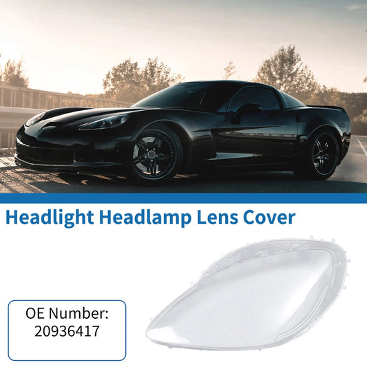 1x Front Left Headlight Lens Cover for Chevy Corvette C6 (2005-2013) Clear