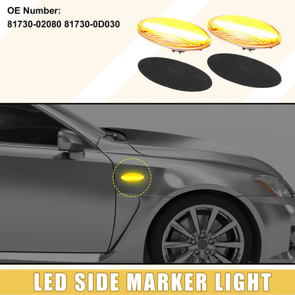 2 x Front LED Side Marker Light for Toyota Yaris