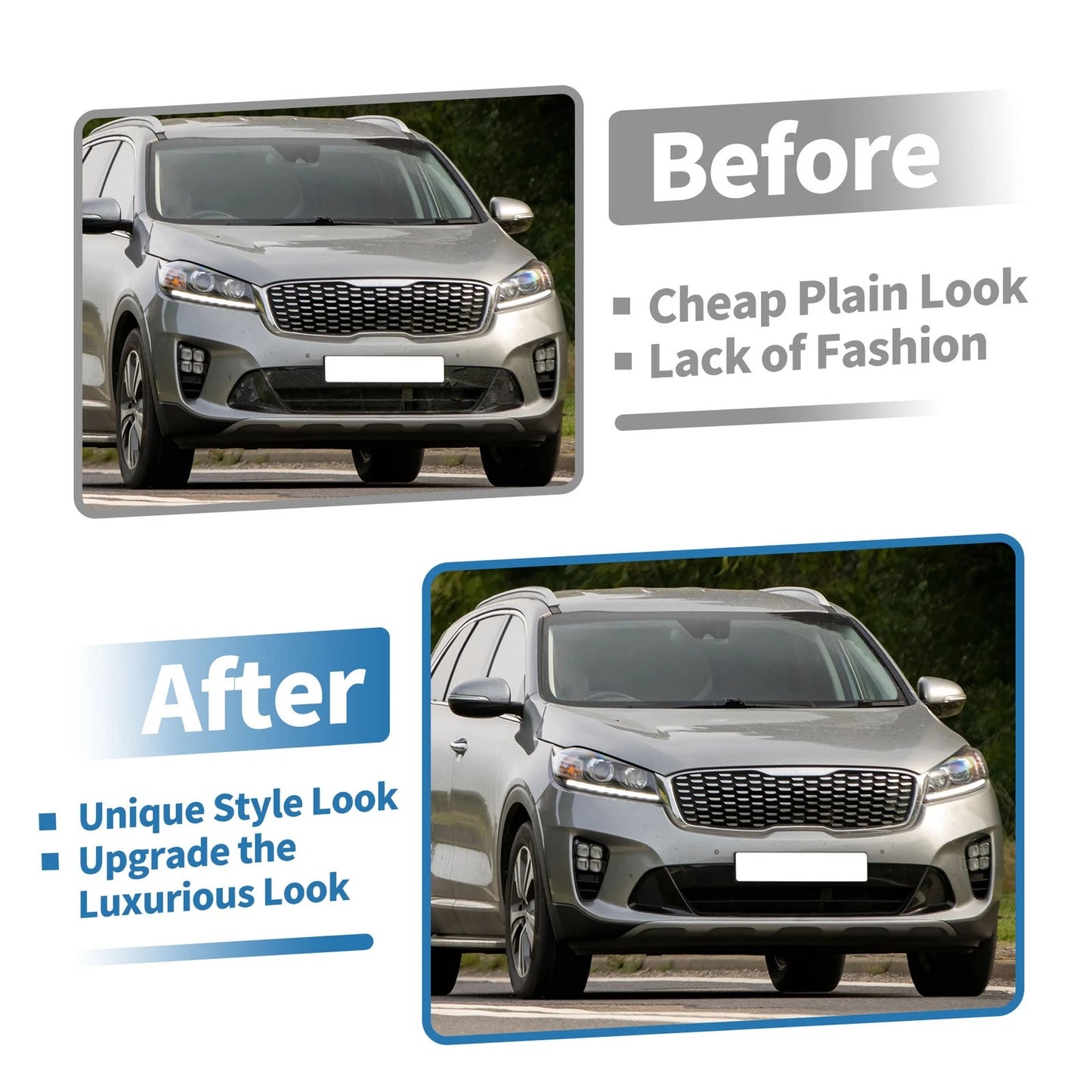 Lower Front Bumper Grille for Kia Sorento (2015-2017) 1 Pcs