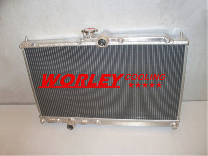 2 x core aluminum radiator for Mitsubishi EVO 7 8 9 2.0 MT (2001-2007)