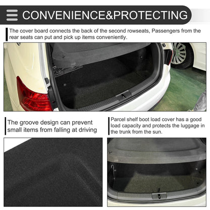 Rear Parcel Shelf Boot Load Cover for Toyota CHR (2016-2021) Black