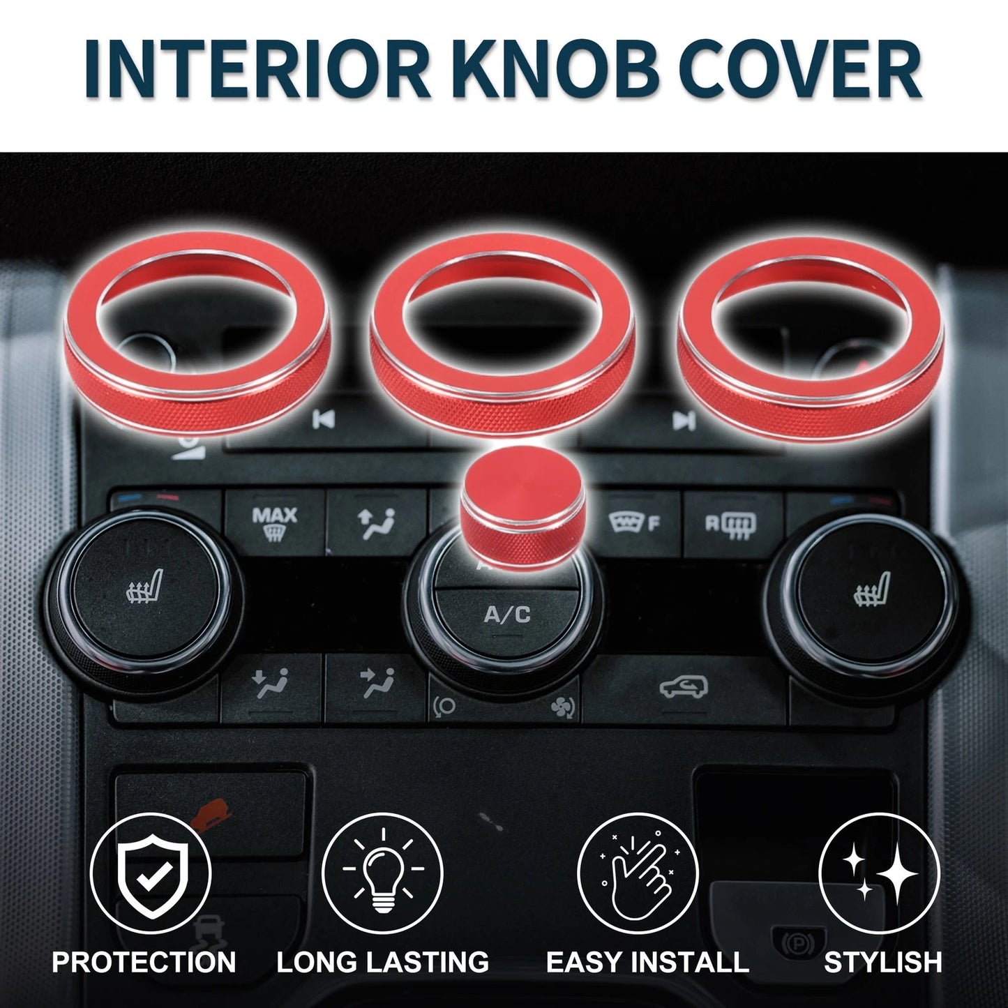 AC Media Switch Knob Cover  for Land Rover Range Rover Evoque (2012-2018)