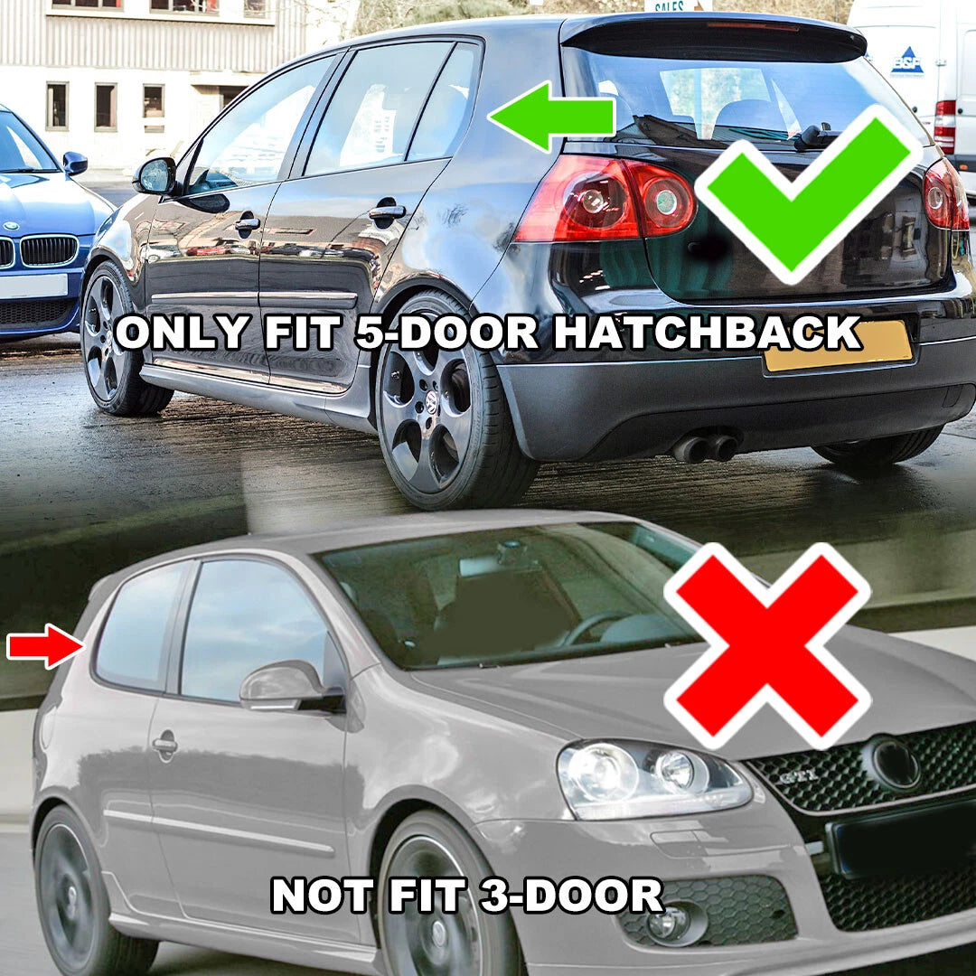 Carbon Fiber Style Rear Window Louver Shutter Cover for Golf Mk5 (2004–2009)
