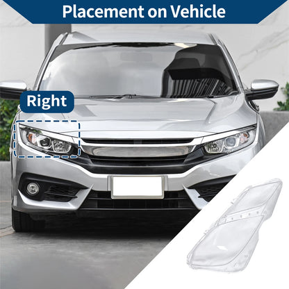 Car Front Right Headlight Lens Cover for Mercedes-Benz E350 (2009-2016)
