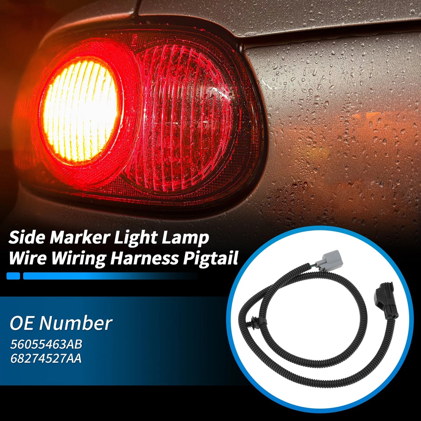 Side Marker Light Wiring Harness for Jeep Wrangler (2007-2018)