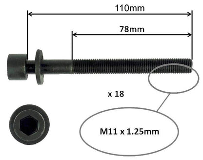 2 x Head Gasket + Head Bolts for Nissan Pathfinder R51 2.5L (05–10)