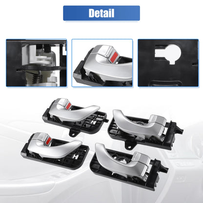Set of 2 Front & Rear Interior Door Handles for Hyundai Sonata (2005-2008)