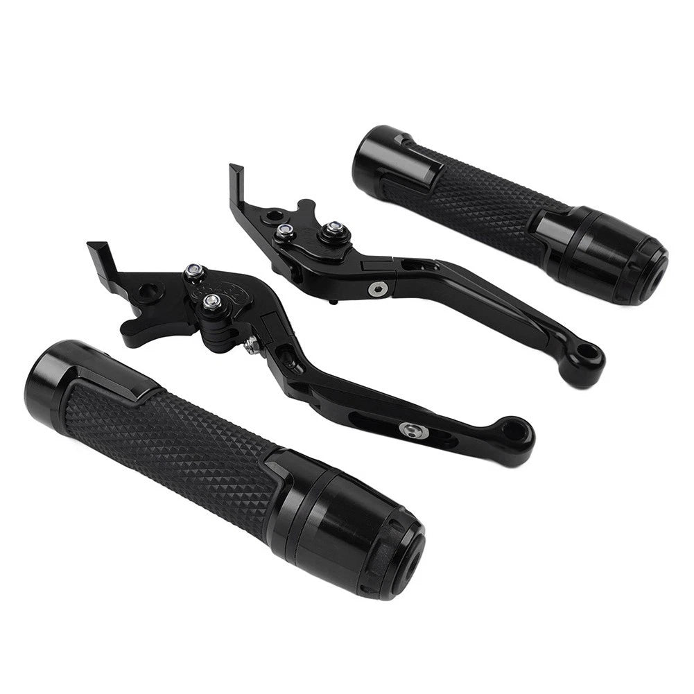 Black Brake Clutch Lever Handlebar Grip Set for BMW F900 F900R F850GS F750GS