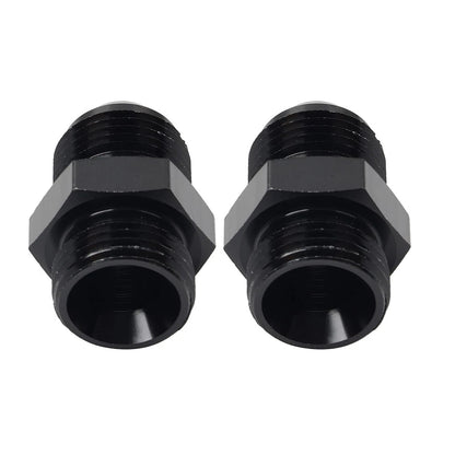 Black Aluminum AN10 Flare to 6AN ORB Male Fitting Adapter w/ O-Rings