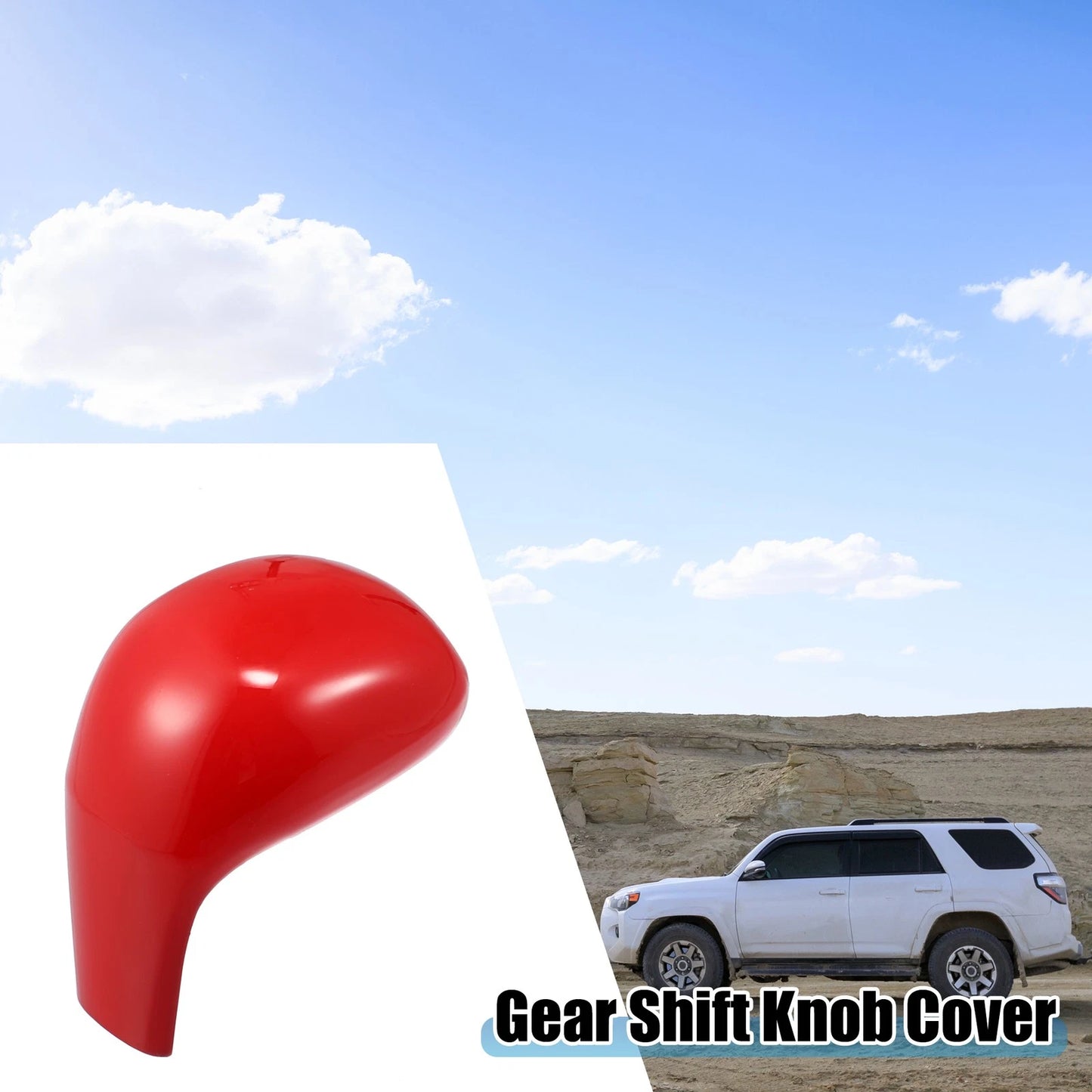Gear Shift Lever Cover Shifter Head Protector Trim Red for Toyota Tacoma