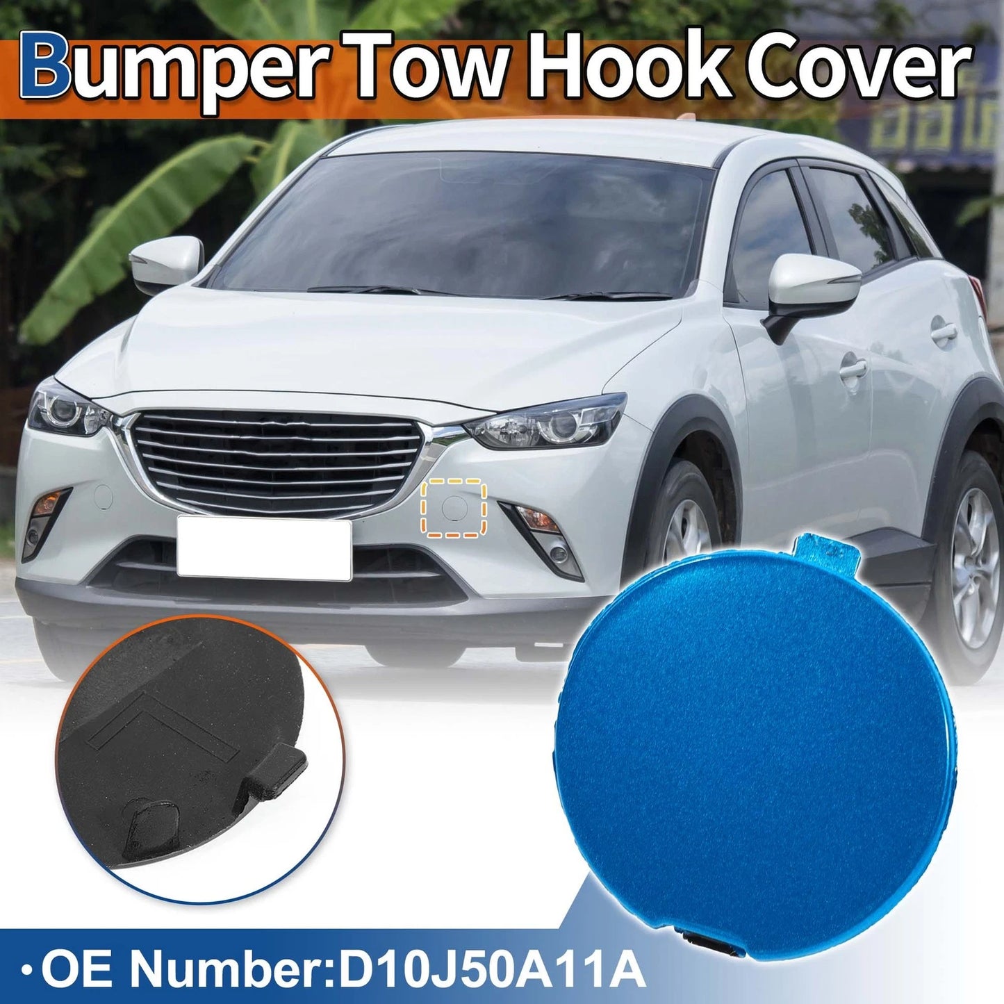 Tow Hook Cover for Mazda (2014-2019) Deep Crystal Blue Pearl