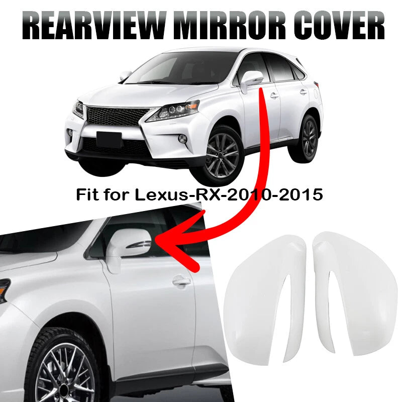 Left & Right Side Mirror Cover Caps for 2010-2015 LEXUS RX350 RX450h