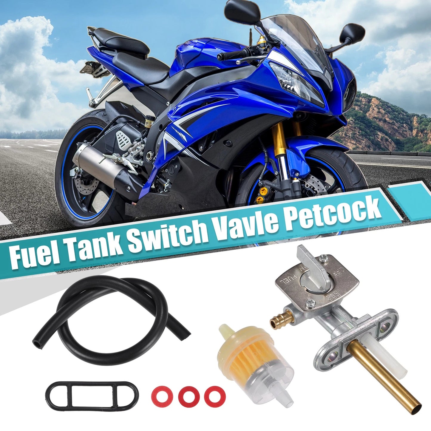 1set Car Fuel Tank Switch Valve Petcock for Yamaha TTR90 TTR125 TTR225 TTR230