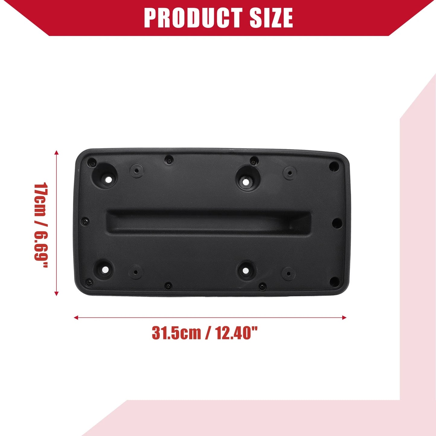 Car License Plate Frame Bracket for Jeep Wrangler 1997-2006 Black