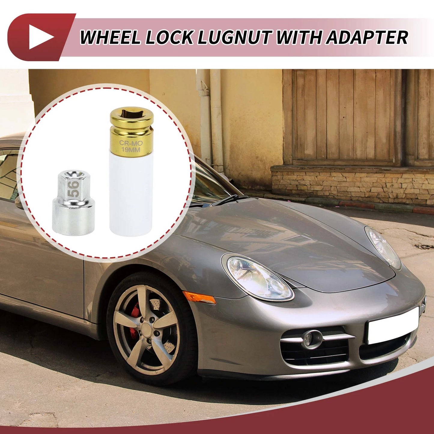 1 Set 20 Teeth Wheel Lock Lug Nut Anti-theft Key Socket for Porsche Cayenne