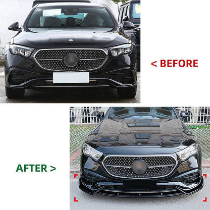 3 x Front Spoiler Lip Splitter Kit for Benz W214 E260 E300 AMG (2024) Carbon