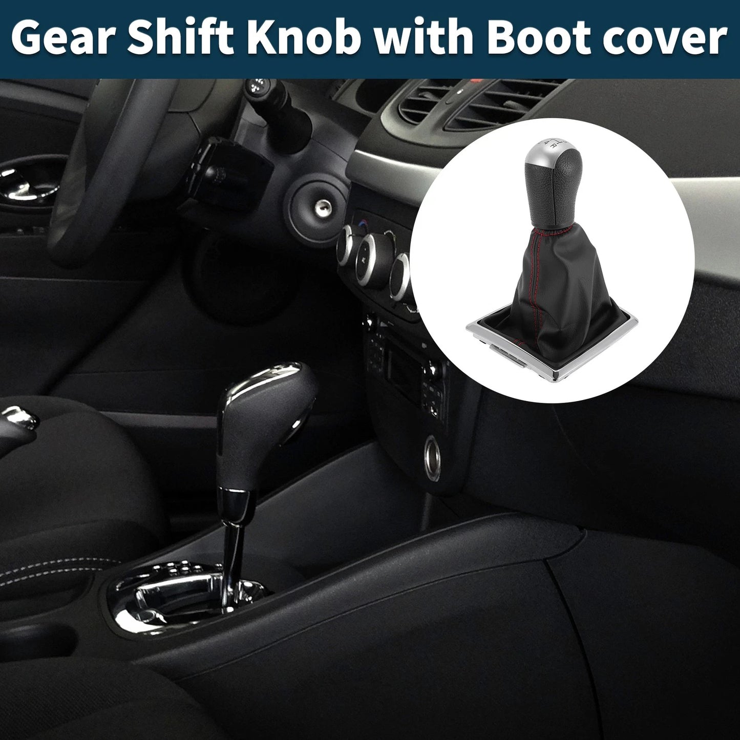 5 Speed Manual Gear Shifter Knob & Cover for Ford Focus MK2 (2004-2008)