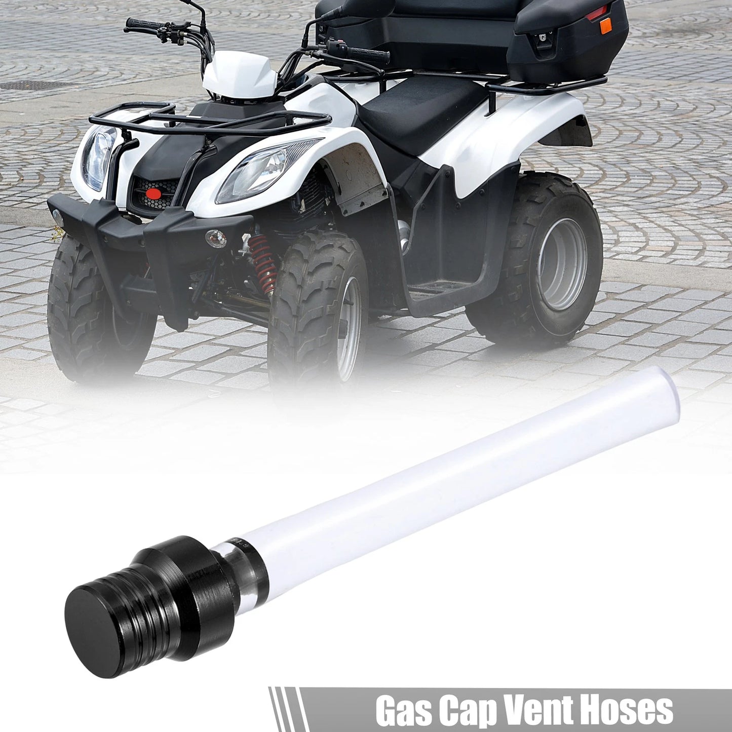 10pcs Gas Fuel Cap Air Vent Hose Breather OneWay Clear Tube Black for Motorcycle