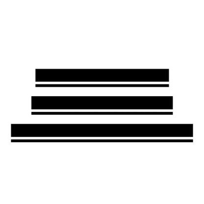 3 x Car Hood Roof Trunk Racing Stripe Vinyl Decal Stickers