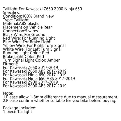 Tail Light for Kawasaki Z650 Ninja 650 Z900 (2017-2024)