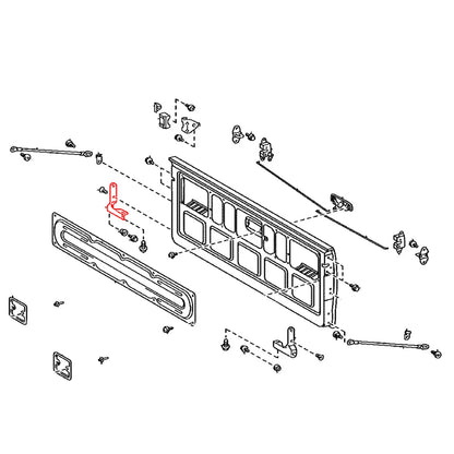 Rear Tail gate Hinge Assembly for Toyota Hilux Revo Double Cab 2015-2023