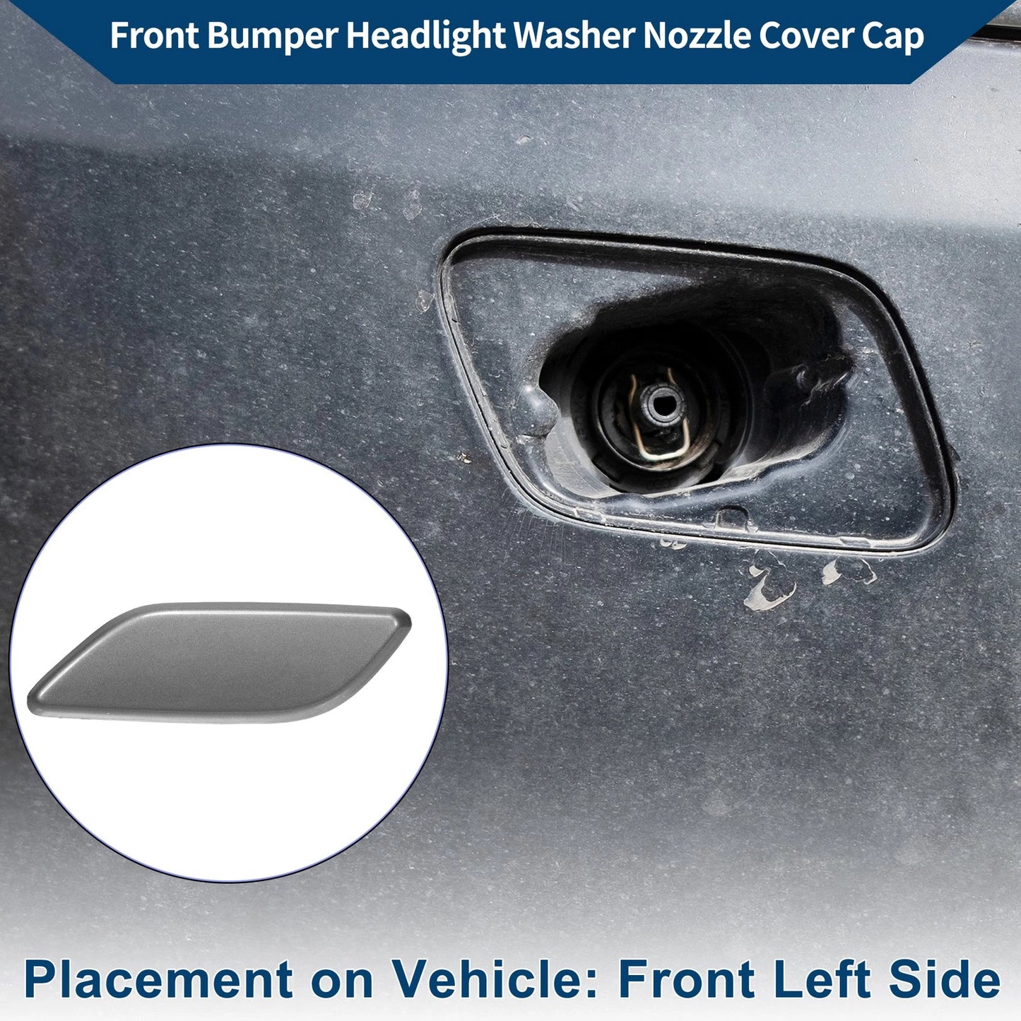 Front Left Washer Nozzle Cover for Honda Accord VIII (2008-2012) Dark Gray
