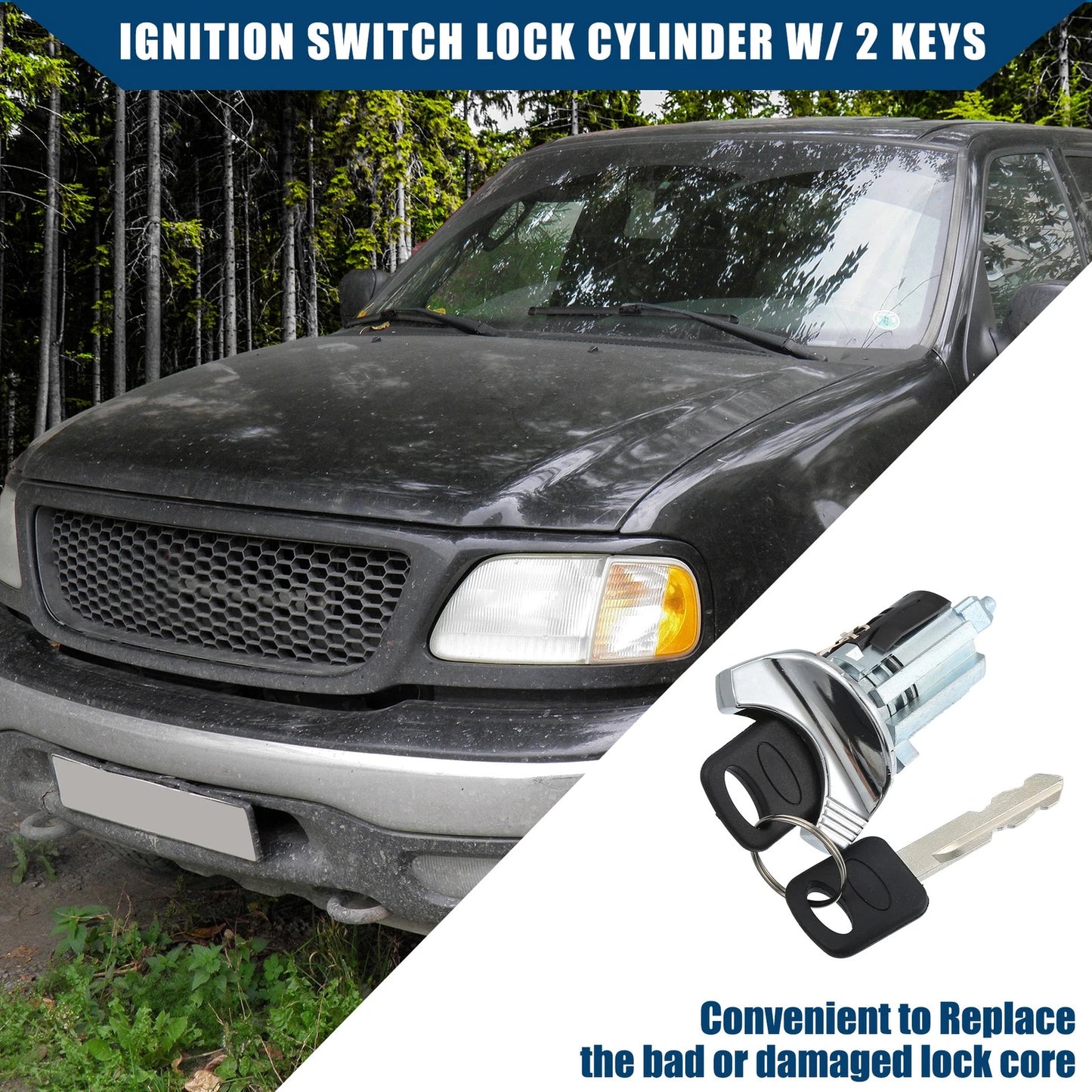 Ignition Switch Starter Set with Keys for Ford F-350 (1992-1996)